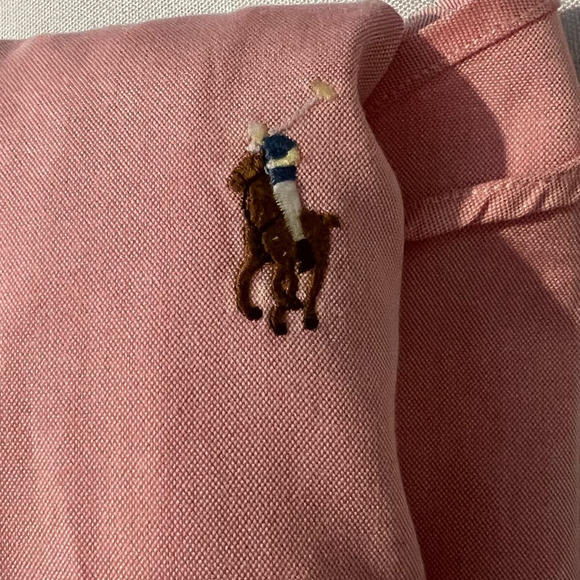 Men's RALPH LAUREN Pink Button Down Long Sleeve Dress Shirt 16 32/33 100% Cotton - Picture 6 of 9